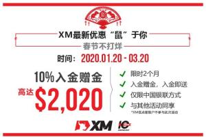 XM助力您鼠年行大运，分分钟获得$2,020赠金福利！