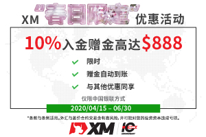 XM福利满满 — 即刻参与10%入金赠金高达$888