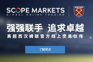 西汉姆联合作伙伴 Scope Markets 品牌新形象首次在球队队服亮相