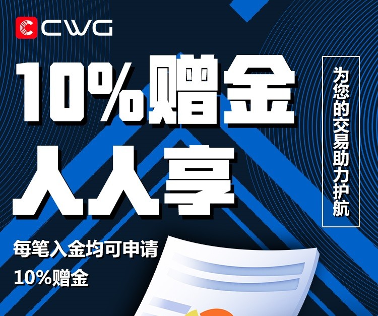 CWG10%赠金人人享 为交易保驾护航