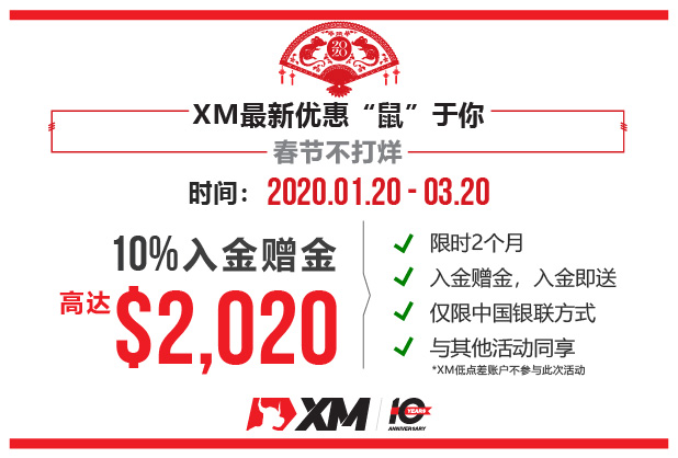 XM最新优惠“鼠”于你 - 入金赠金高达,020
