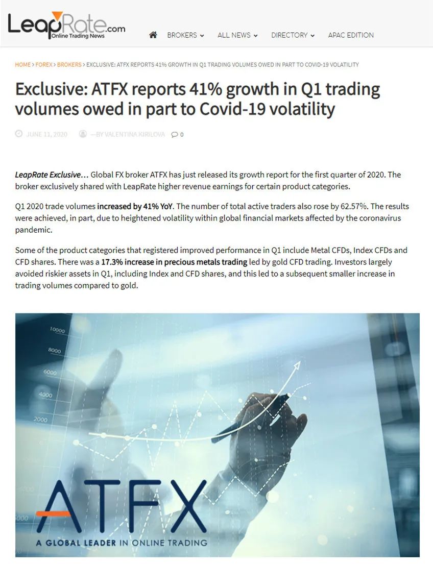 ATFX英国行稳致远，营业额、净利润齐增长