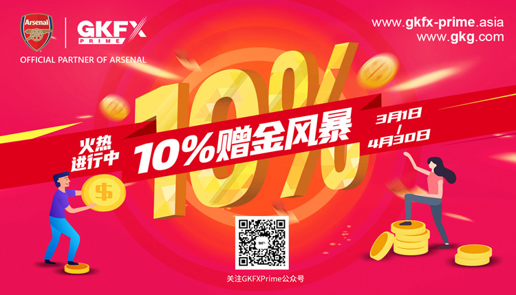 GKFXPrime限时活动：10%赠金风暴，火热来袭