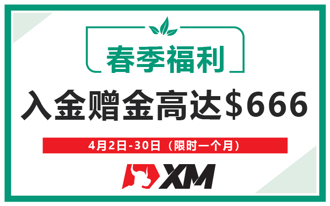 暖春四月，XM为您送上高达6福利赠金！