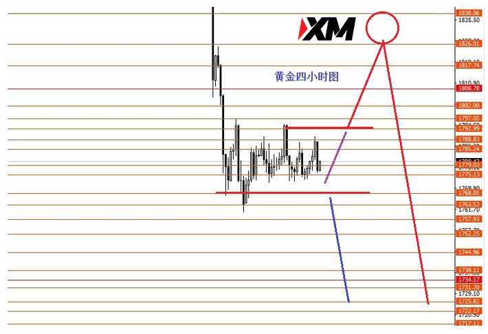 XM 美指盘整后继续向上反弹