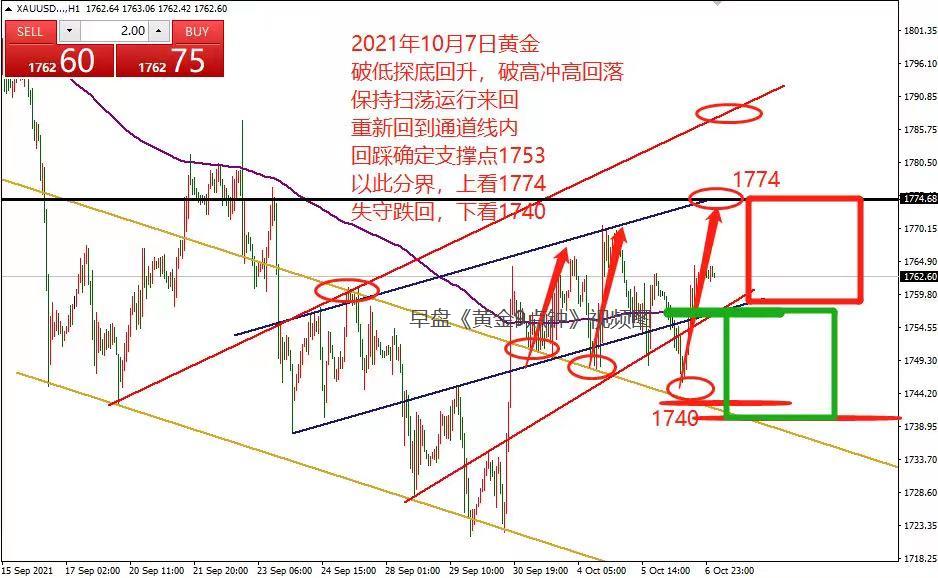 何小冰：黄金依托通道，看涨1770上方 10.07