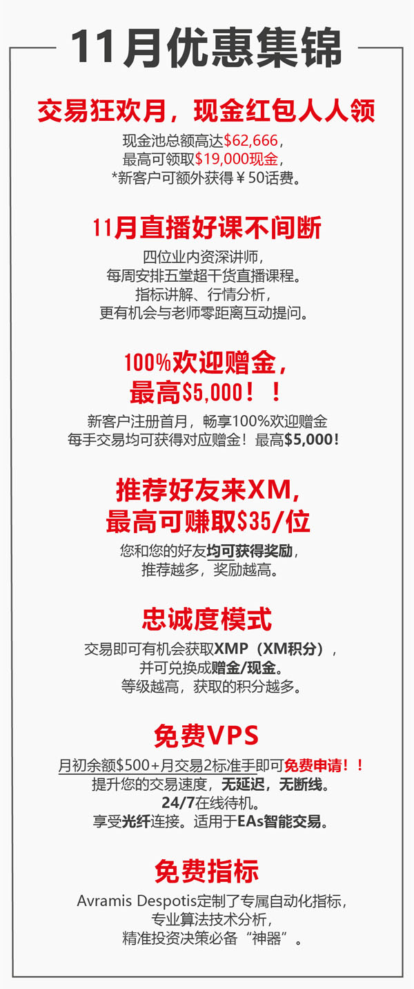  XM 11月福利活动查收提醒！