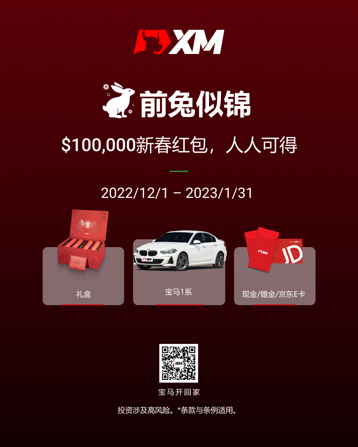 前兔似锦，＄100,000新春红包，人人可得