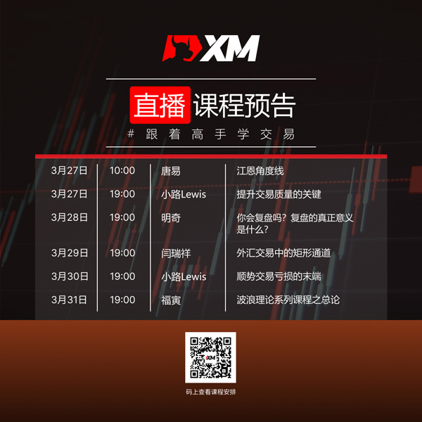 XM中文在线直播课程，本周预告（3/27-3/31）