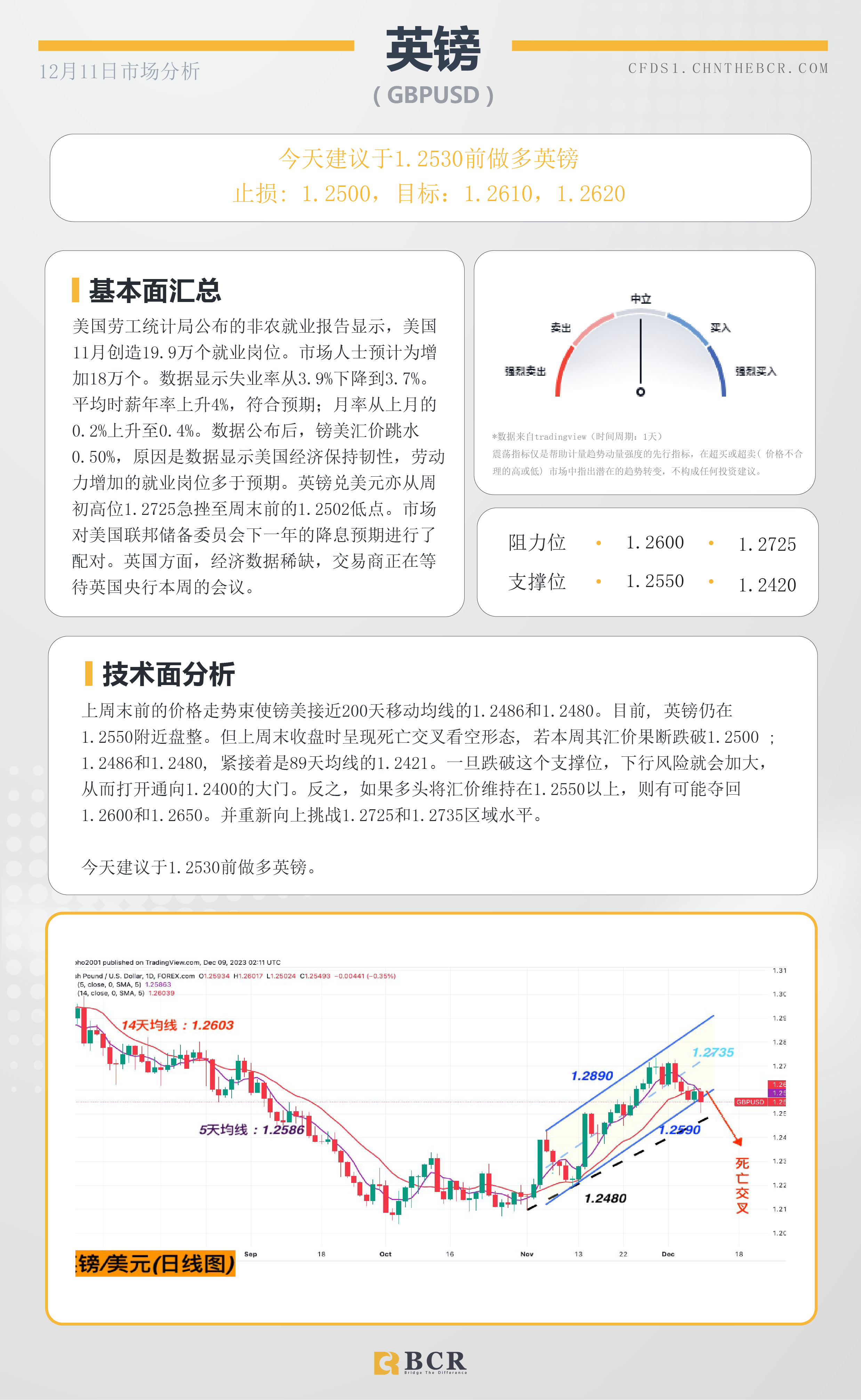 BCR每日早评及分析-2023年12月11日