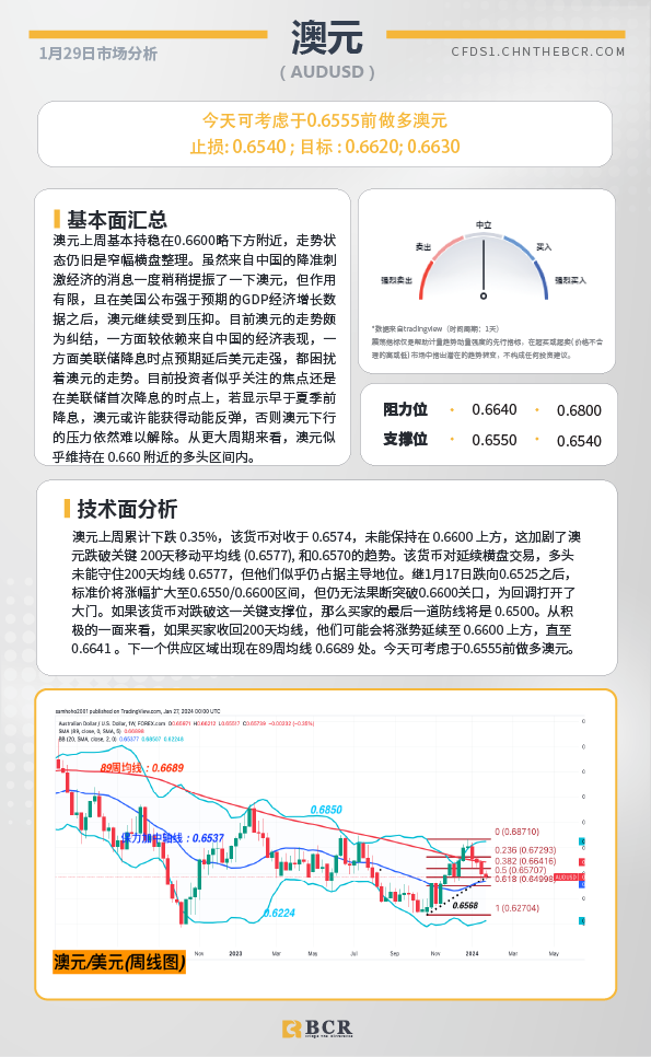 BCR每日早评及分析-2024年1月29日