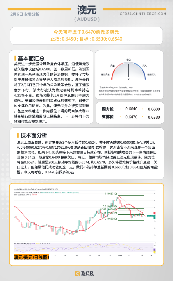 BCR每日早评及分析-2024年2月6日