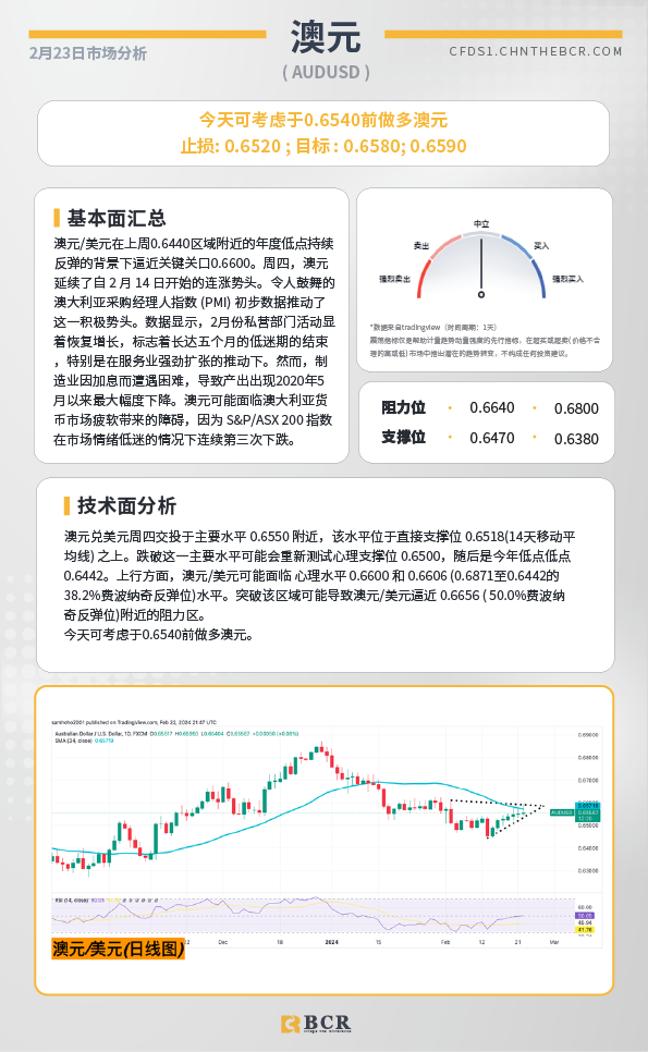 BCR每日早评及分析-2024年2月23日