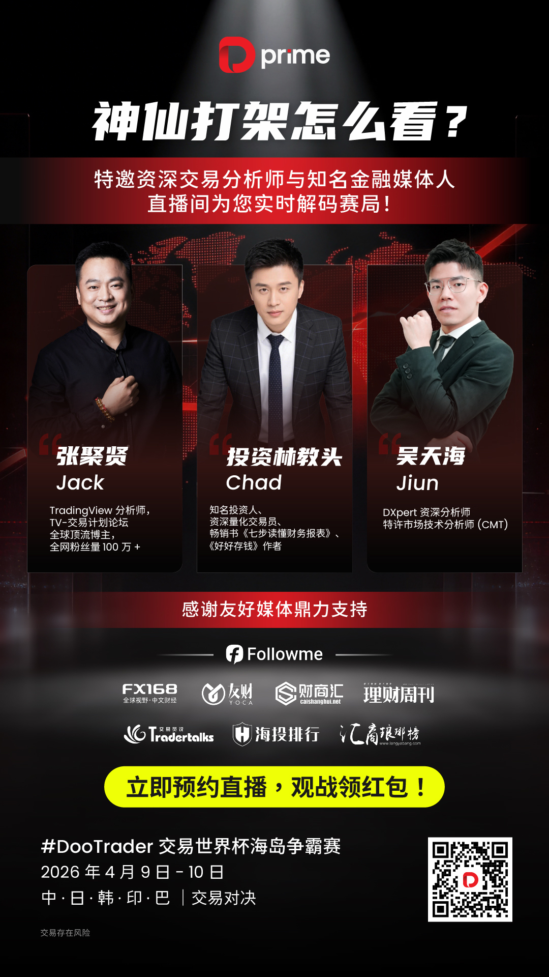 神仙打架怎么看？#DooTrader 海岛争霸赛豪华解说天团助阵